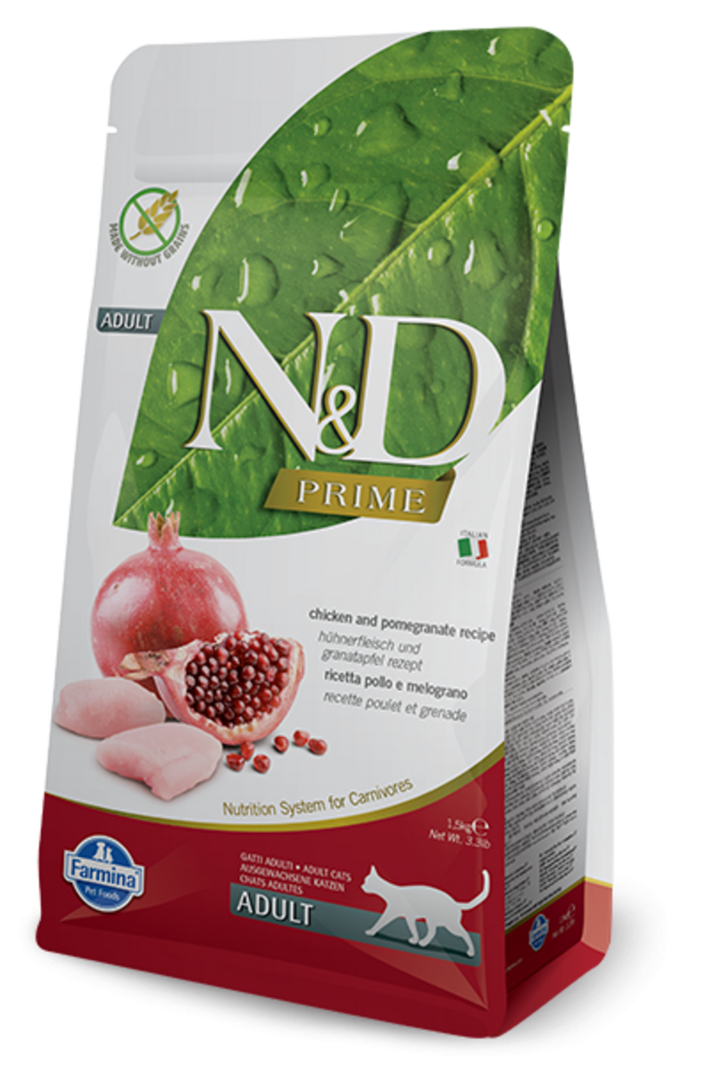 Farmina Prime N&D Natural & Delicious Grain Free Adult Chicken & Pomegranate Dry Cat Food