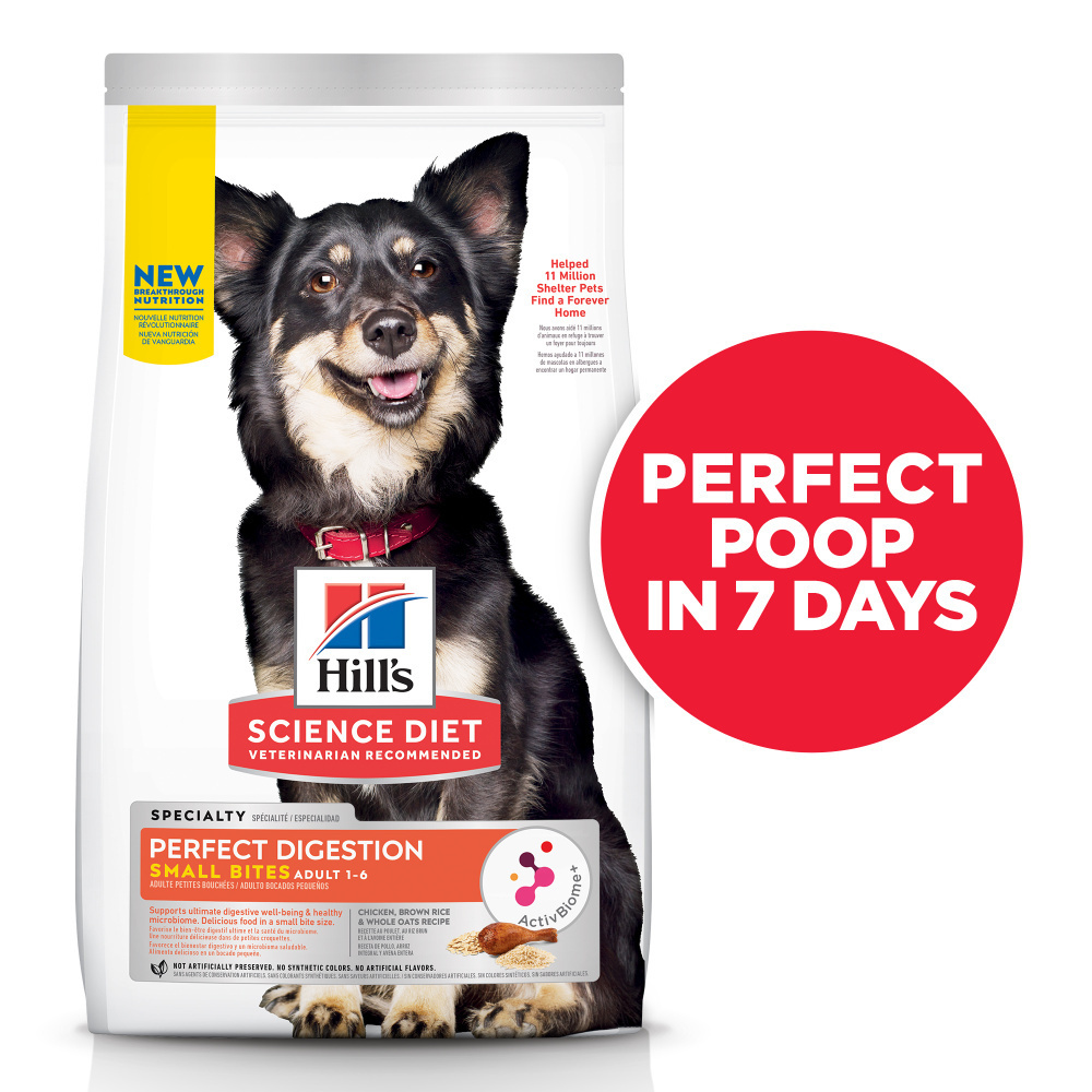 Hill's Science Diet Adult Perfect Digestion Small Bites Chicken, Brown Rice & Whole Oats Recipe Dry Dog Food