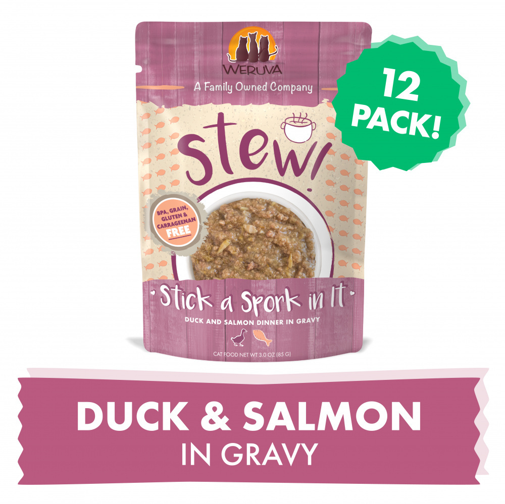 Weruva Classic Cat Stews! Stick a Spork in It with Duck & Salmon in Gravy Canned Cat Food