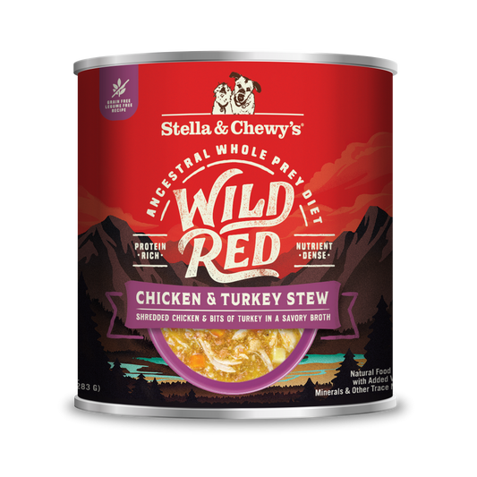 Stella & Chewy's Wild Red Wet Dog Food Chicken & Turkey Stew High Protein Recipe