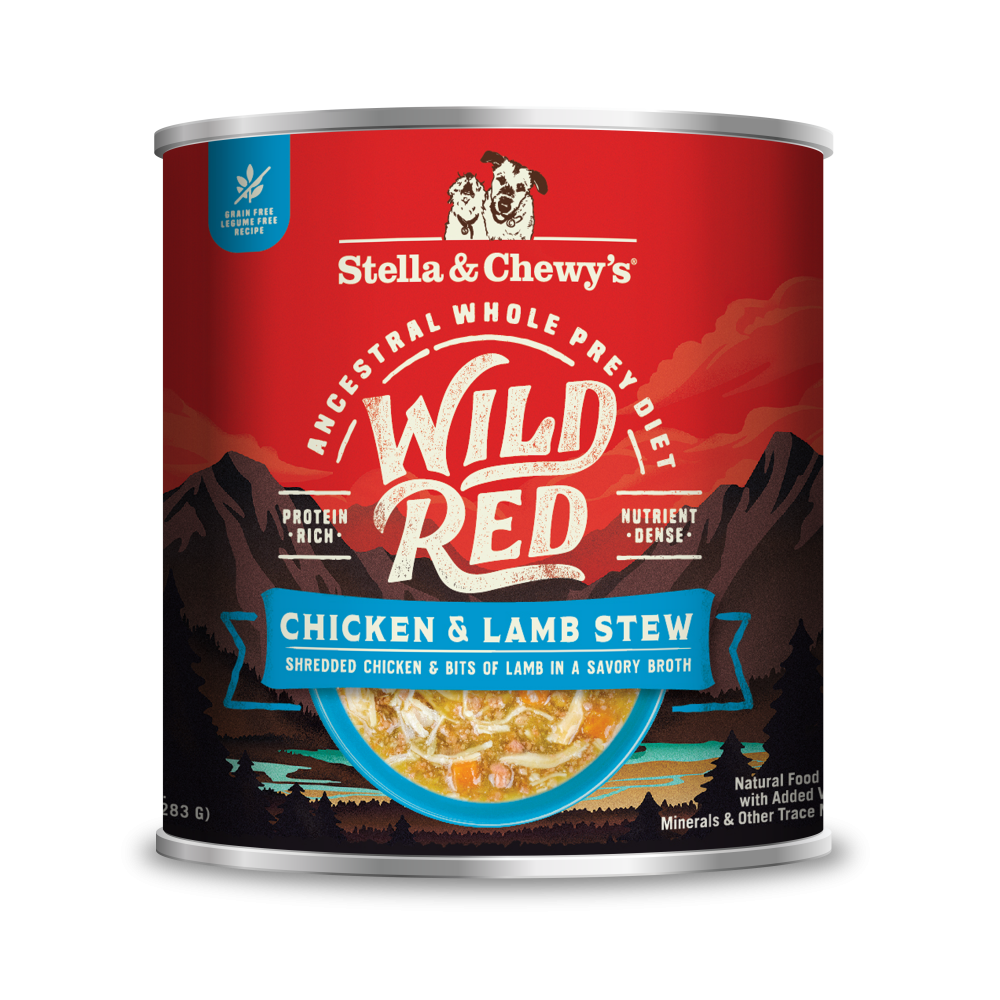 Stella & Chewy's Wild Red Wet Dog Food Chicken & Lamb Stew High Protein Recipe