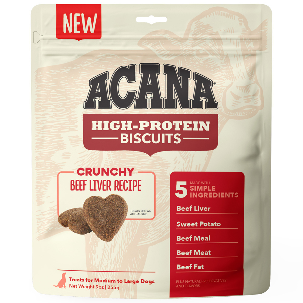 ACANA Crunchy Biscuits High-Protein Beef Liver Recipe Dog Treats