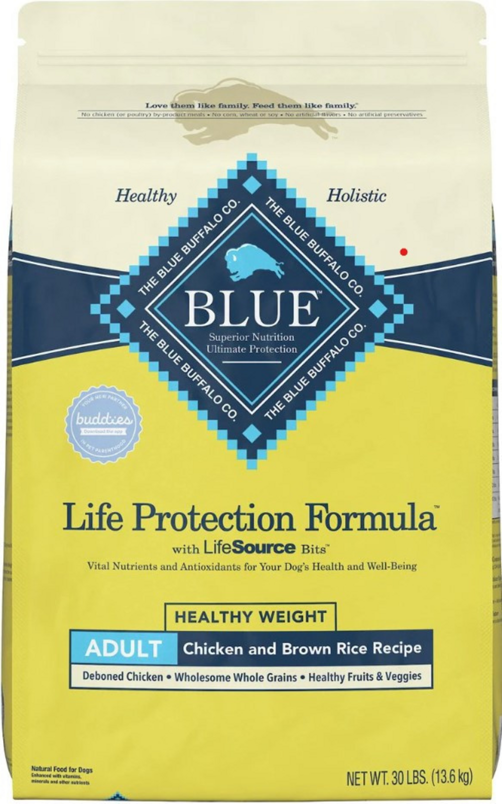 Blue Buffalo Life Protection Formula Healthy Weight Adult Chicken & Brown Rice Recipe Dry Dog Food