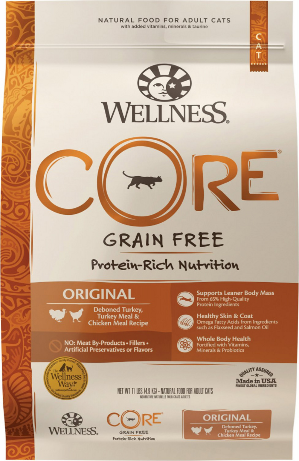 Wellness CORE Natural Grain Free Original Turkey, Chicken, Whitefish & Herring Recipe Dry Cat Food