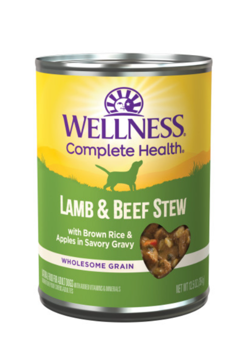 Wellness Natural Lamb and Beef Stew with Brown Rice and Apples Wet Canned Dog Food