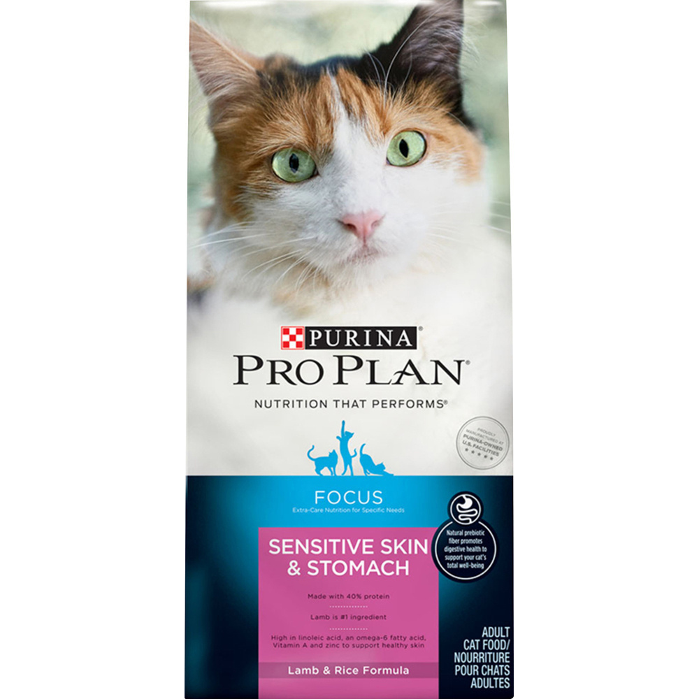 Purina Pro Plan Focus Adult Sensitive Skin & Stomach Lamb & Rice Formula Dry Cat Food