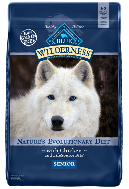 Blue Buffalo Wilderness Senior Grain-Free Chicken Recipe Dry Dog Food