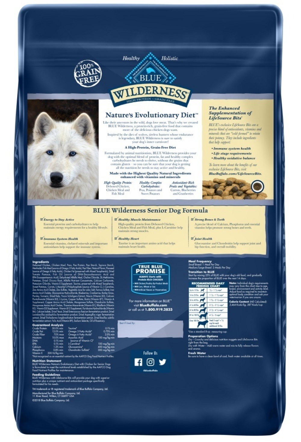 Blue Buffalo Wilderness Senior Grain-Free Chicken Recipe Dry Dog Food