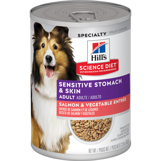 Hill's Science Diet Adult Sensitive Stomach & Skin Salmon & Vegetable Entree Canned Dog Food