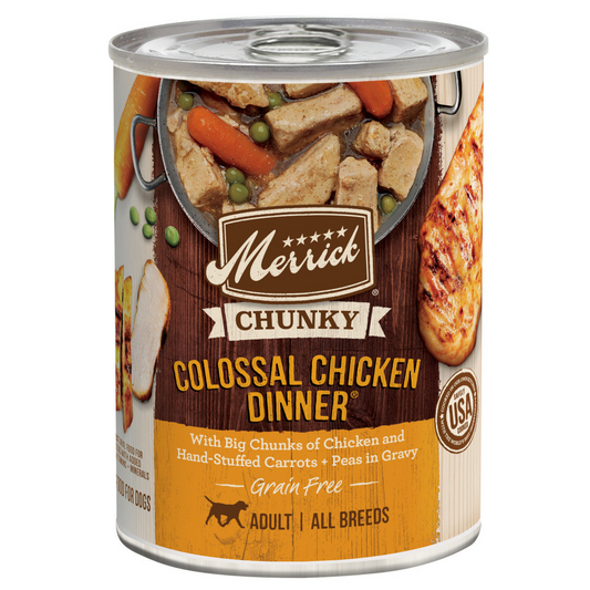 Merrick Grain Free Chunky Colossal Chicken Dinner Canned Dog Food