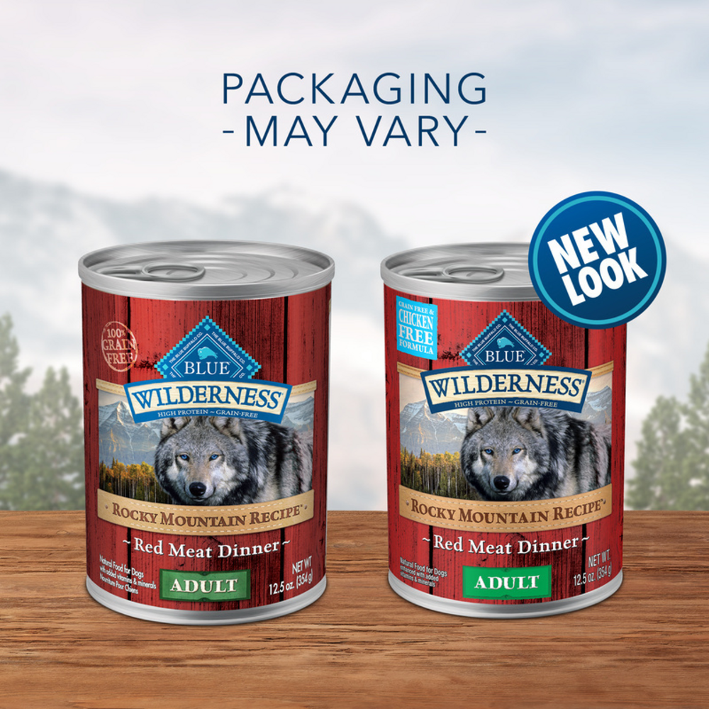 Blue Buffalo Wilderness Rocky Mountain Recipe Grain-Free Red Meat Dinner Adult Canned Dog Food