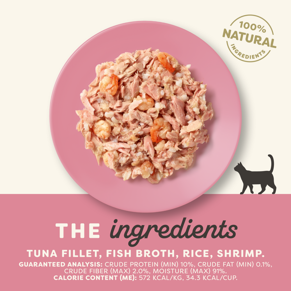 Applaws Natural Wet Cat Food Tuna Fillet with Shrimp in Broth