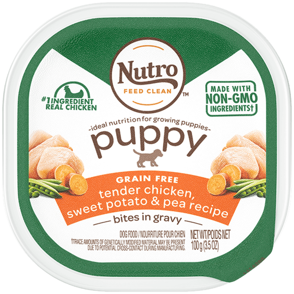 Nutro Puppy Tender Chicken & Rice Recipe Cuts In Gravy Dog Food Trays