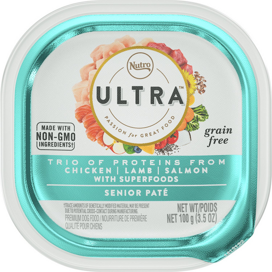 Nutro Ultra Senior Chicken, Lamb, & Salmon Pate Wet Dog Food