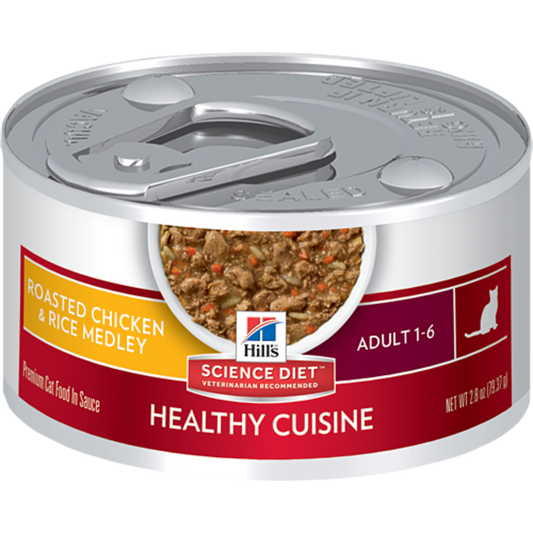 Hill's Science Diet Healthy Adult Cuisine Roasted Chicken & Rice Medley Canned Cat Food