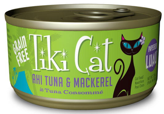 Tiki Cat Papeekeo Luau Grain Free Ahi Tuna And Mackrel In Tuna Consomme Canned Cat Food