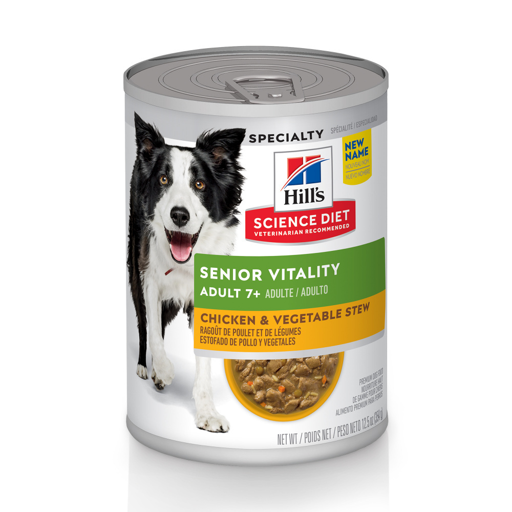 Hill's Science Diet Adult 7+ Senior Vitality Chicken & Vegetable Stew Canned Dog Food