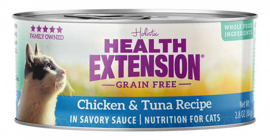 Health Extension Grain Free Chicken and Tuna Recipe Canned Cat Food