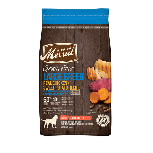 Merrick Grain Free Premium Large Breed Dry Dog Food Wholesome And Natural Kibble Chicken And Sweet Potato