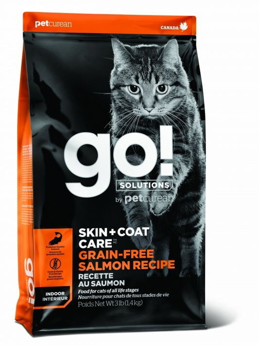 Petcurean GO! Grain Free Skin + Coat Care Salmon Recipe Dry Cat Food