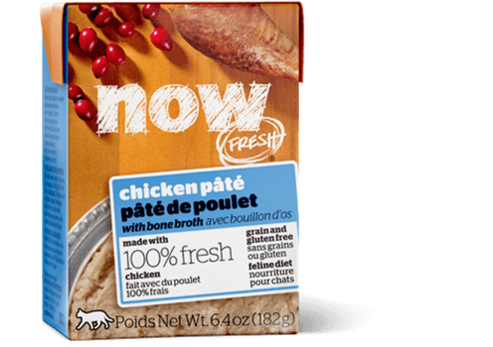 Petcurean NOW! Fresh Grain Free Chicken Pate with Bone Broth Wet Cat Food