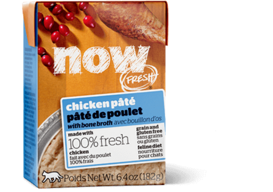 Petcurean NOW! Fresh Grain Free Chicken Pate with Bone Broth Wet Cat Food