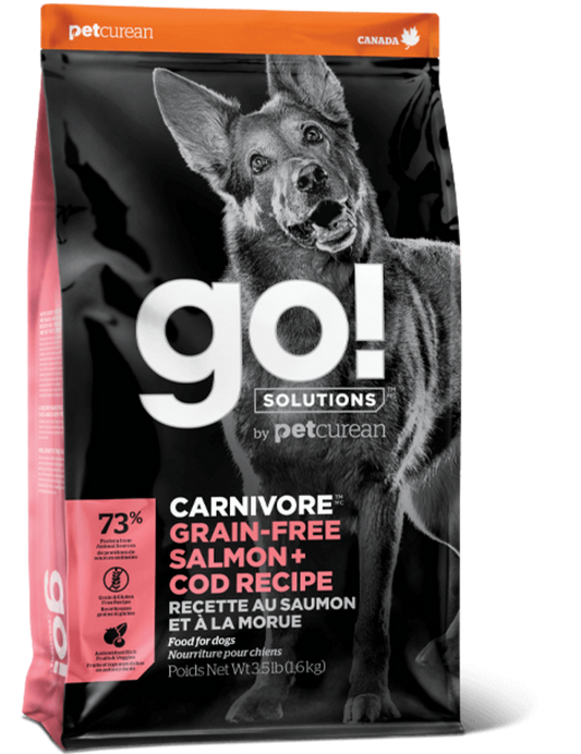 Petcurean GO! Solutions Carnivore Grain Free Salmon & Cod Recipe Dry Dog Food