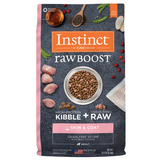 Instinct Raw Boost Grain Free Skin & Coat Health Recipe with Real Chicken Dry Dog Food