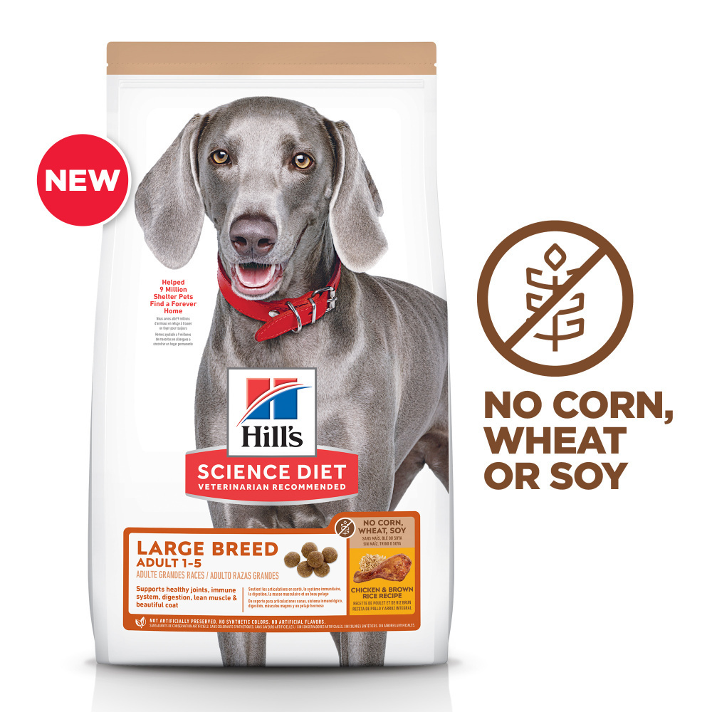 Hill's Science Diet Adult Large Breed No Corn, Wheat, or Soy Chicken & Brown Rice Recipe Dry Dog Food