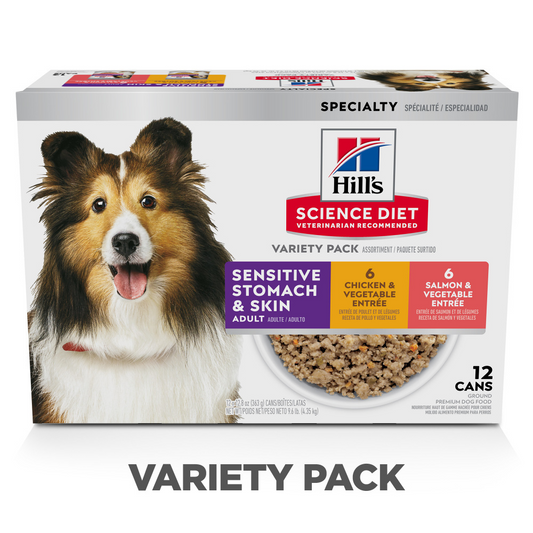 Hill's Science Diet Adult Sensitive Stomach & Skin Variety Pack Canned Dog Food