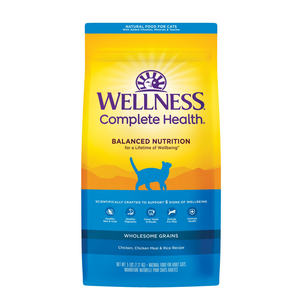 Wellness Complete Health Adult Health Deboned Chicken, Chicken Meal & Rice Recipe Dry Cat Food