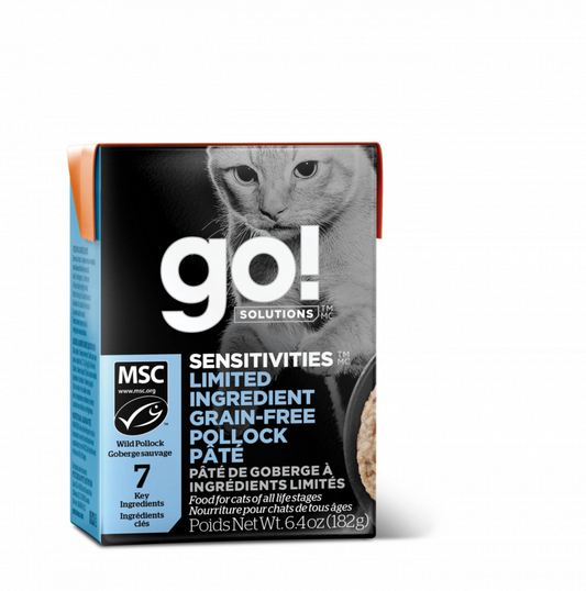 Petcurean Go! Sensitivities Limited Ingredient Grain Free Pollock Pate Wet Cat Food