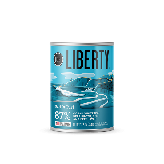 BIXBI LIBERTY Surf 'n Turf Canned Wet Dog Food