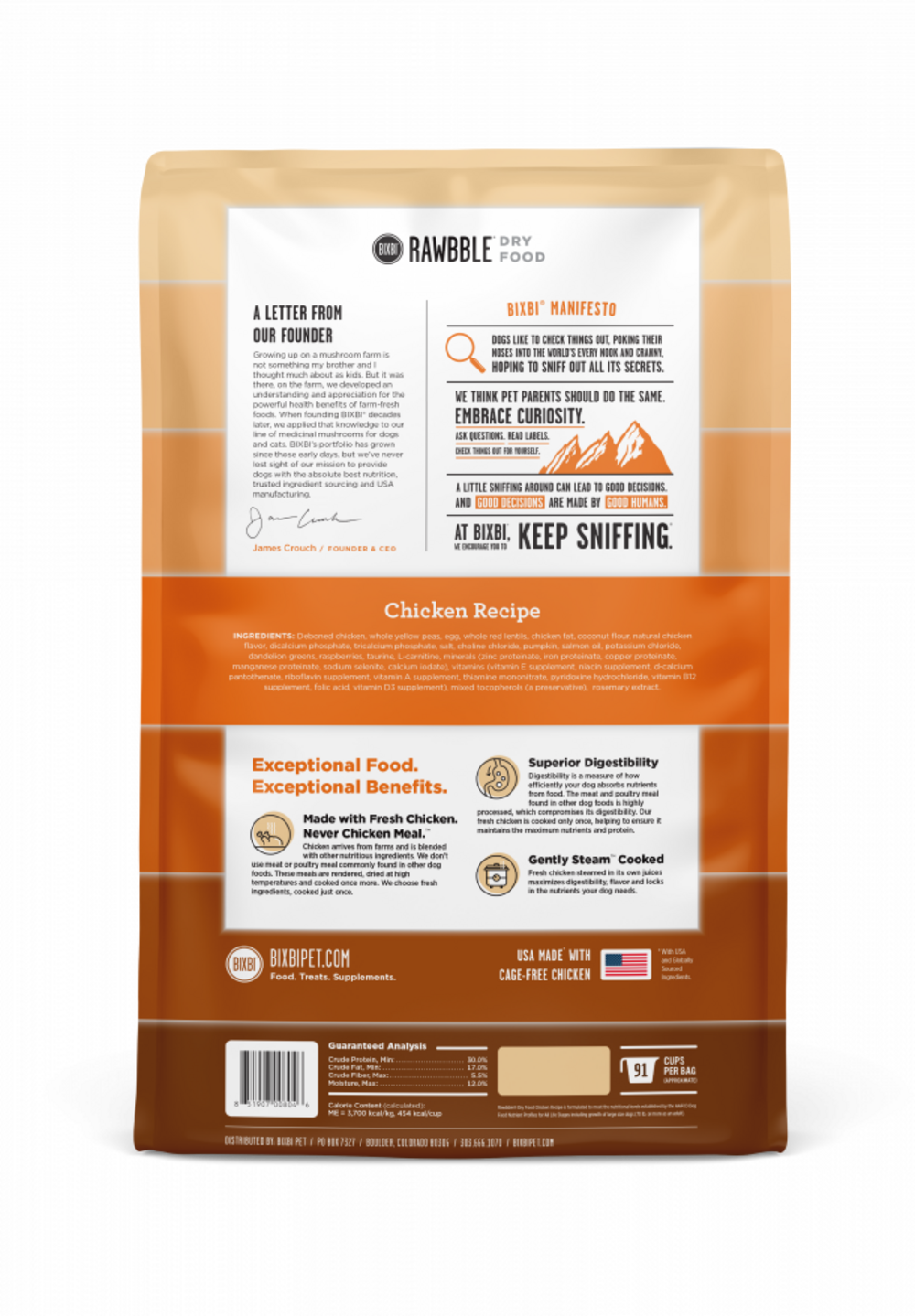 BIXBI Rawbble Kibble Grain Free Chicken