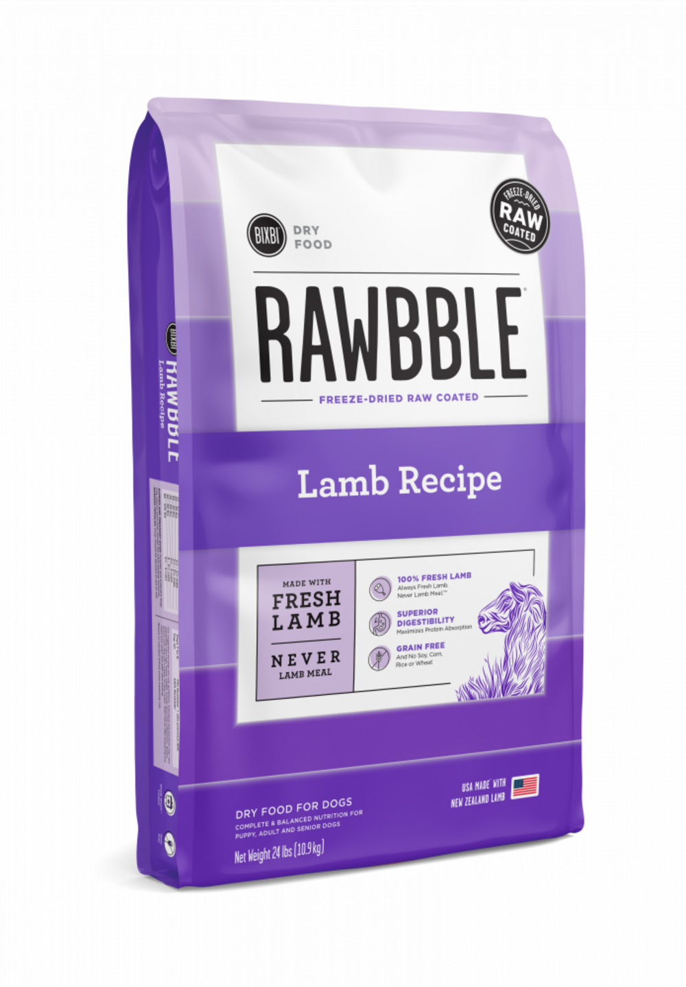 BIXBI Rawbble Kibble Grain Free Lamb