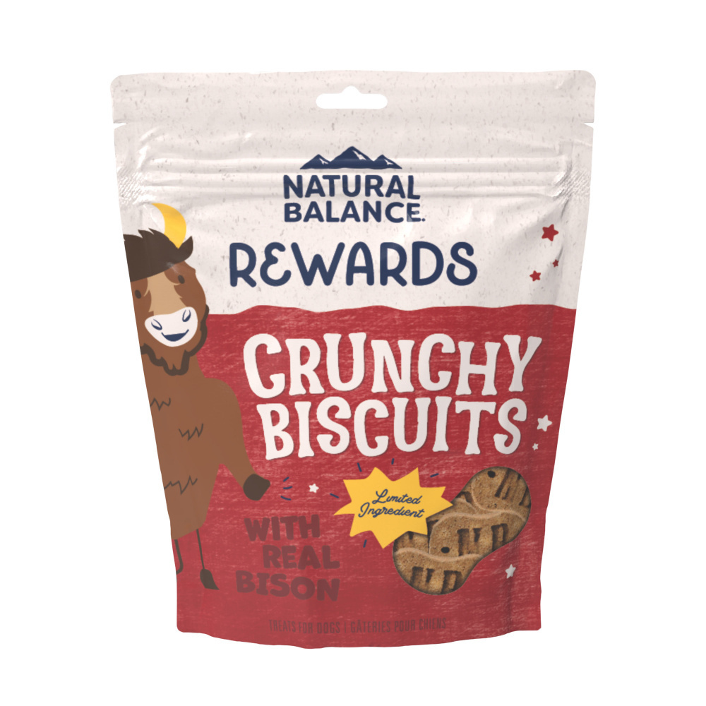 Natural Balance Rewards Crunchy Biscuits With Real Bison Small Breed Dog Treats