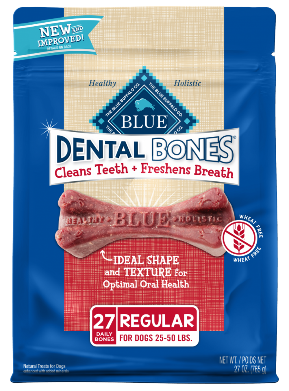 Blue Buffalo Blue All Natural Dental Bones Dog Treats