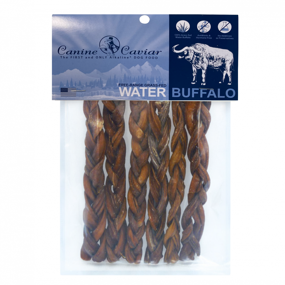 Canine Caviar Buffalo Braided Stix Dog Treats