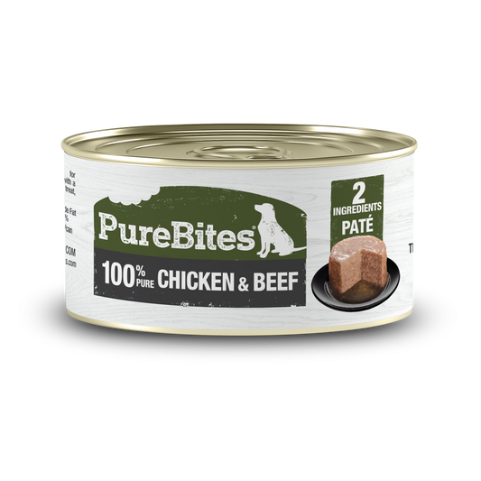 PureBites 100% Pure Chicken & Beef Pate Dog Treat