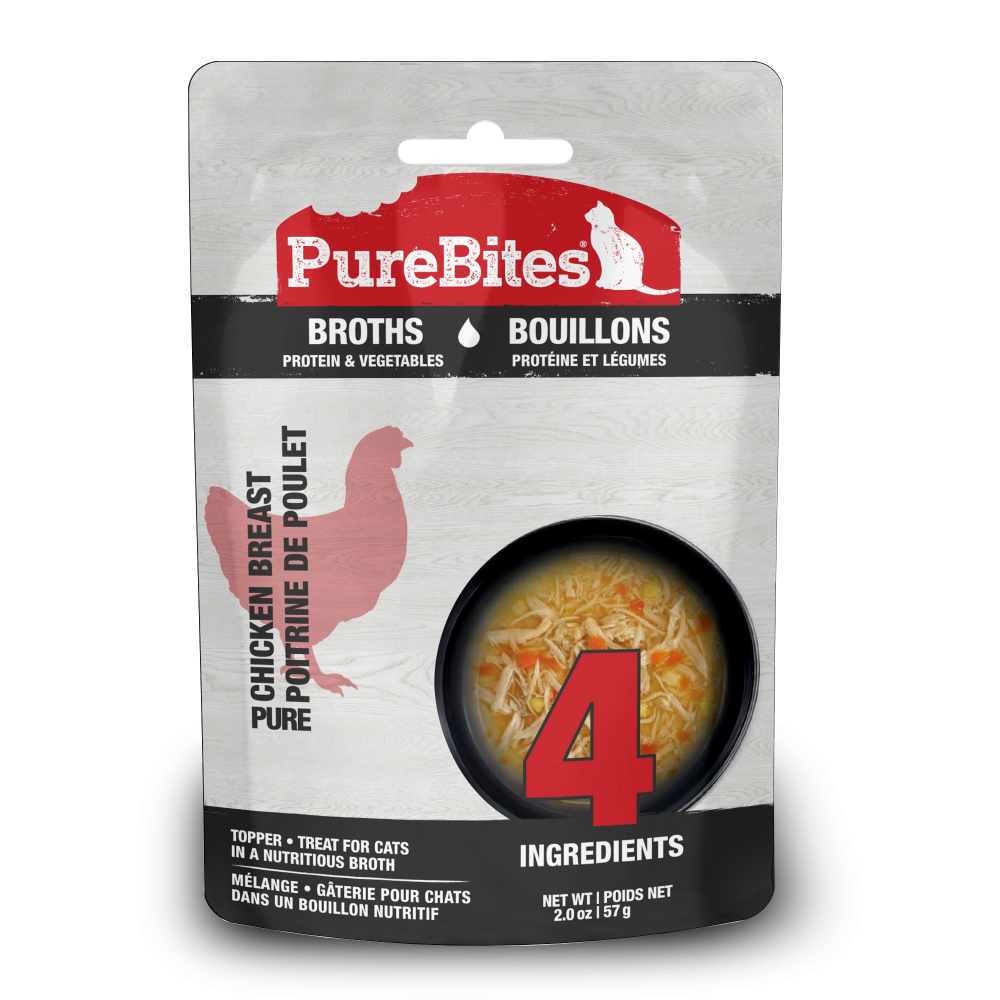 PureBites Broths Cat Treat Topper Chicken & Vegetables