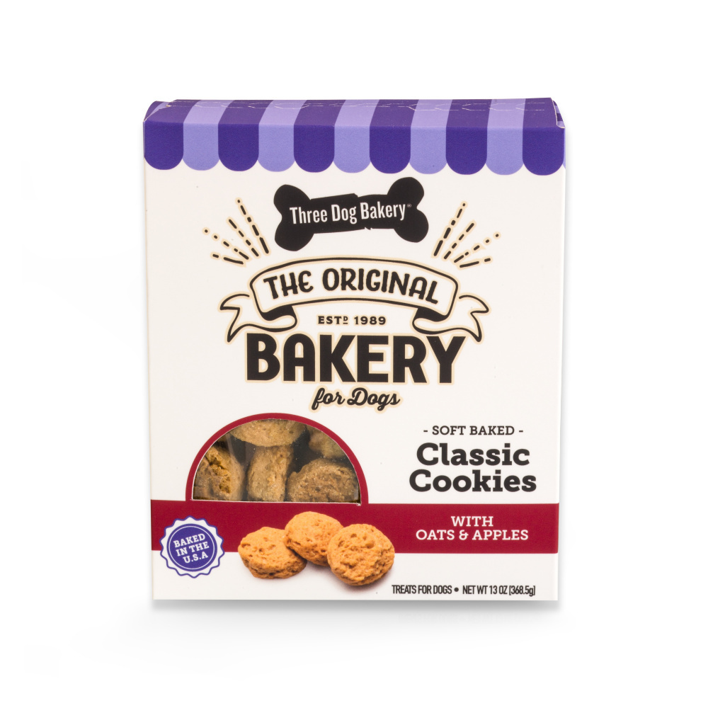 Three Dog Bakery Soft-Baked Classic Cookies with Oats & Apples