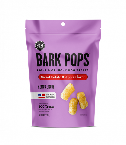 BIXBI Bark Pops Sweet Potato and Apple Dog Treats