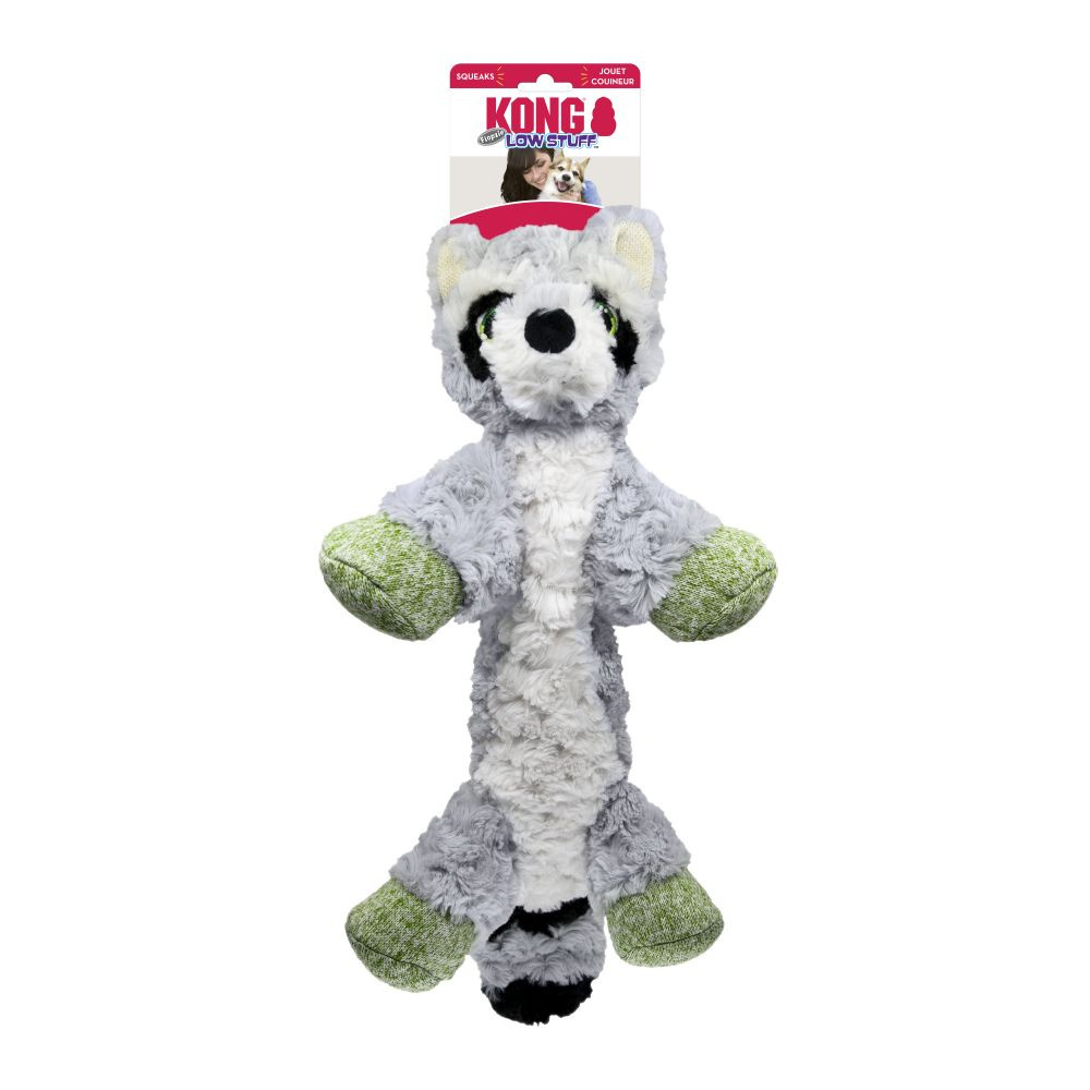 KONG Low Stuff Flopzie Raccoon Dog Toy