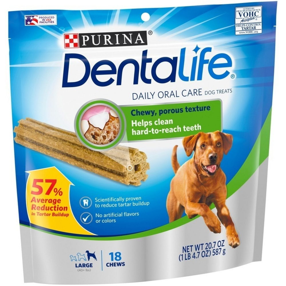 Purina Dentalife Daily Oral Care Adult Large Breed Chicken Flavor Dog Treats