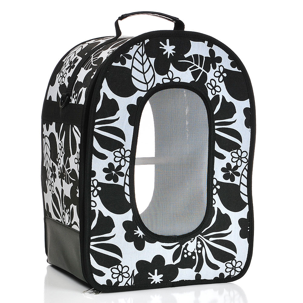 A&E Happy Beaks The Voyager Black Soft Sided Bird Carrier