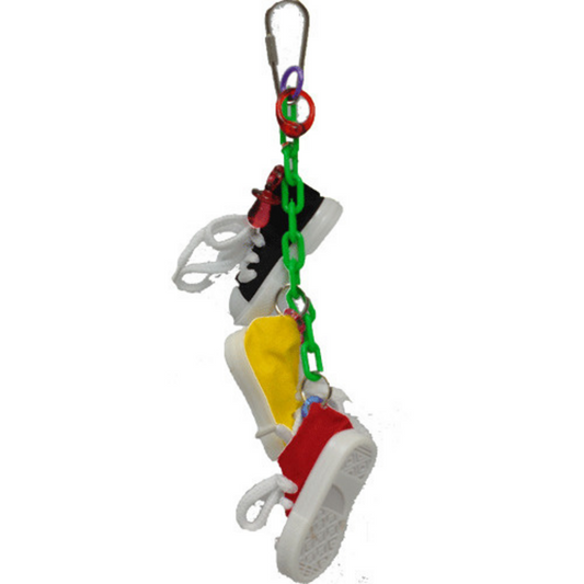 A&E Happy Beaks Sneakers On A Line Bird Cage Accessory