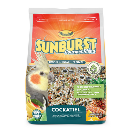 Higgins Sunburst Gourmet Blend Cockatiel Food