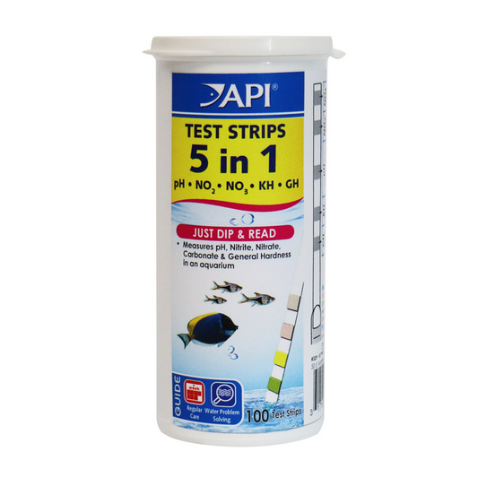 API 5-In-1 Test Strips Freshwater And Saltwater Aquarium Test Strips