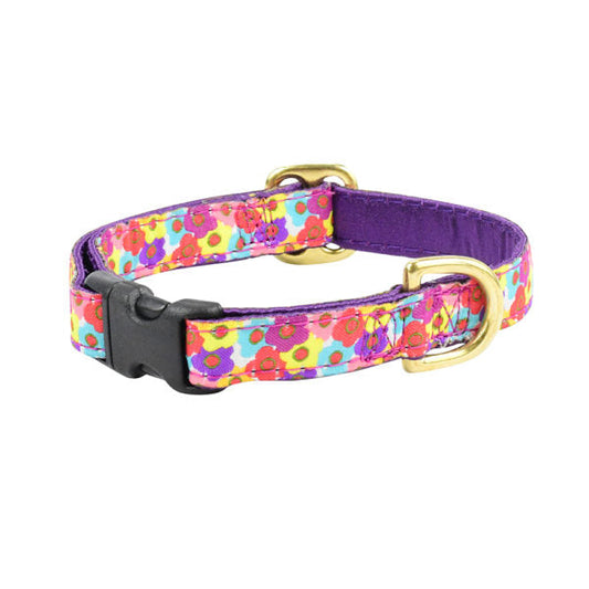 Tiny Blooms 5/8″ Floral Martingale Dog Collar