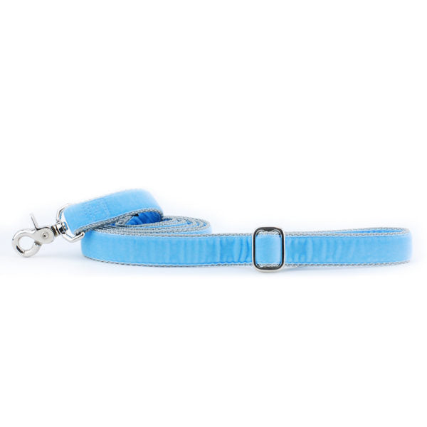 Light Blue Velvet Dog Leash